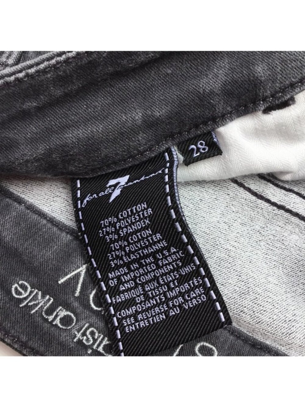 7 For All Mankind High Waist Ankle Skinny Jeans 28 - Picture 7 of 8